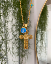 Charger l'image dans la galerie, Collier Croix Flore vintage