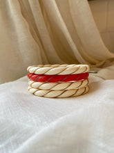 Charger l'image dans la galerie, Bracelet vintage Capucine torsadé couleur ivoire