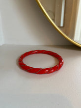 Charger l&#39;image dans la galerie, Bracelet vintage Capucine torsadé rouge
