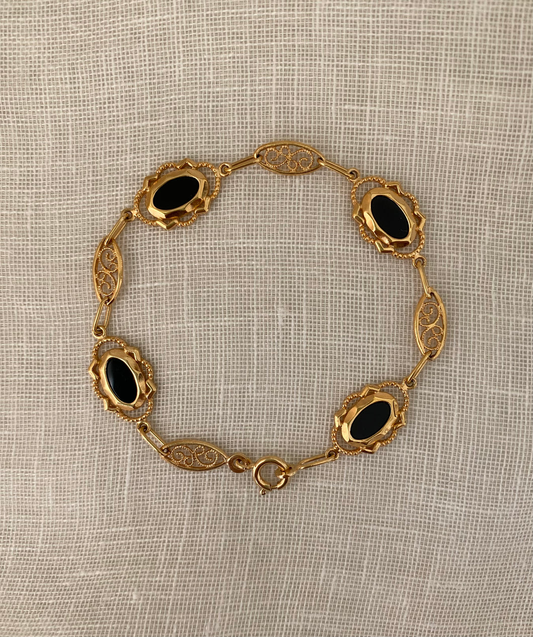 Bracelet vintage onyx