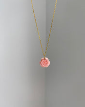 Load image into Gallery viewer, Pink Pearly Rose Necklace
