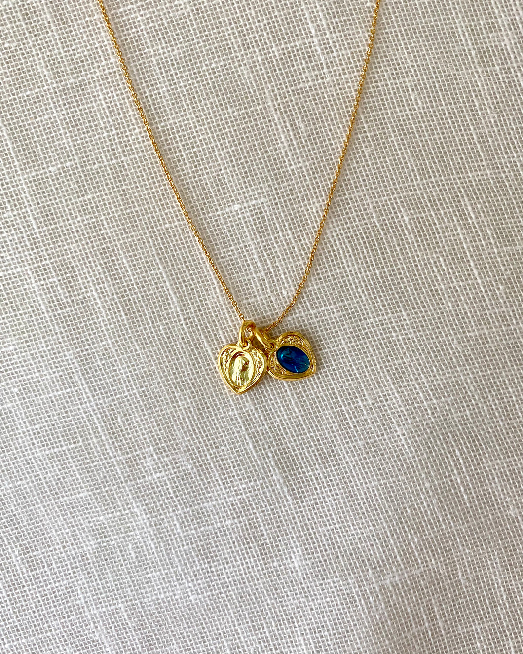 Collier Cœur duo Maria vintage