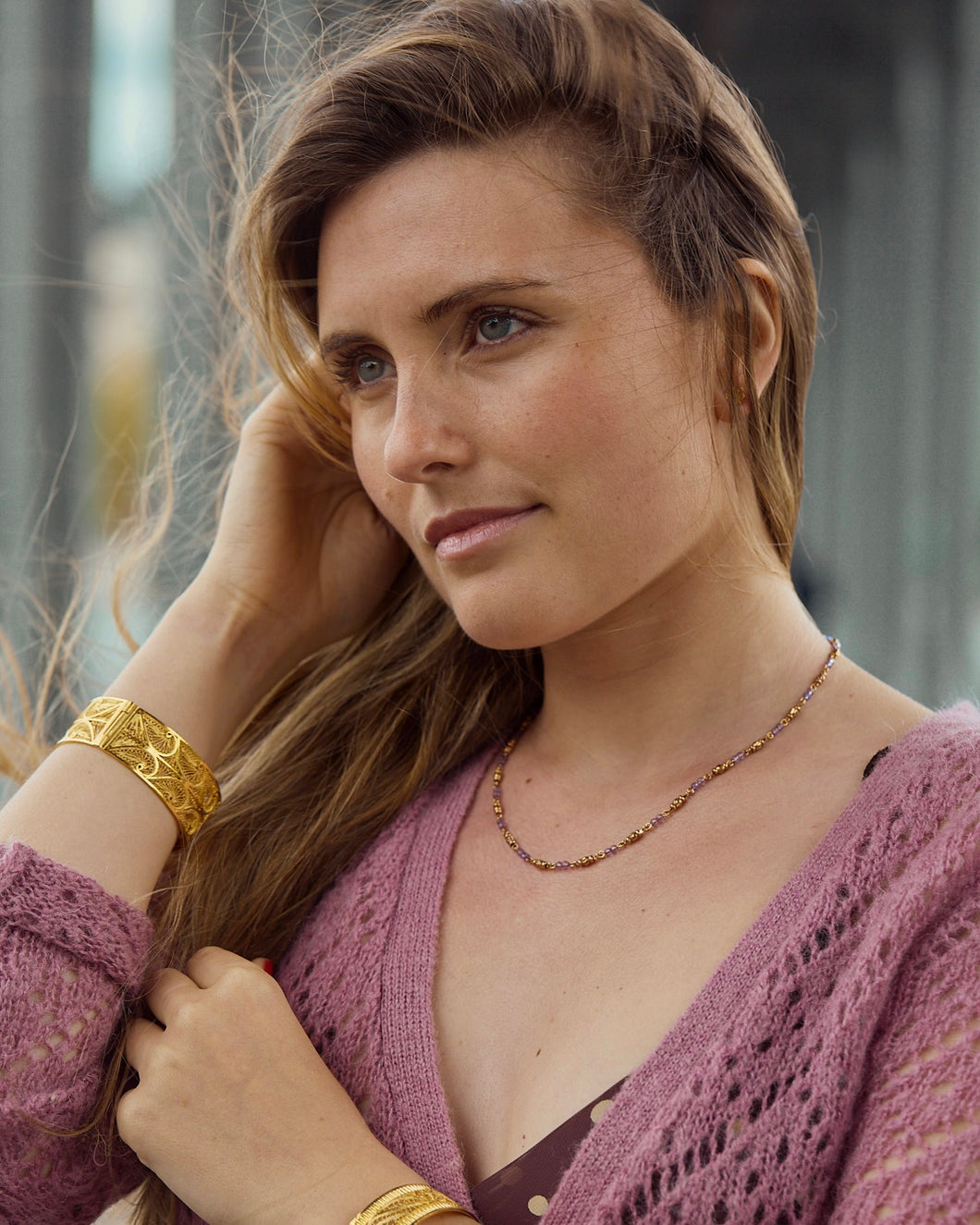 Collier Mauve vintage