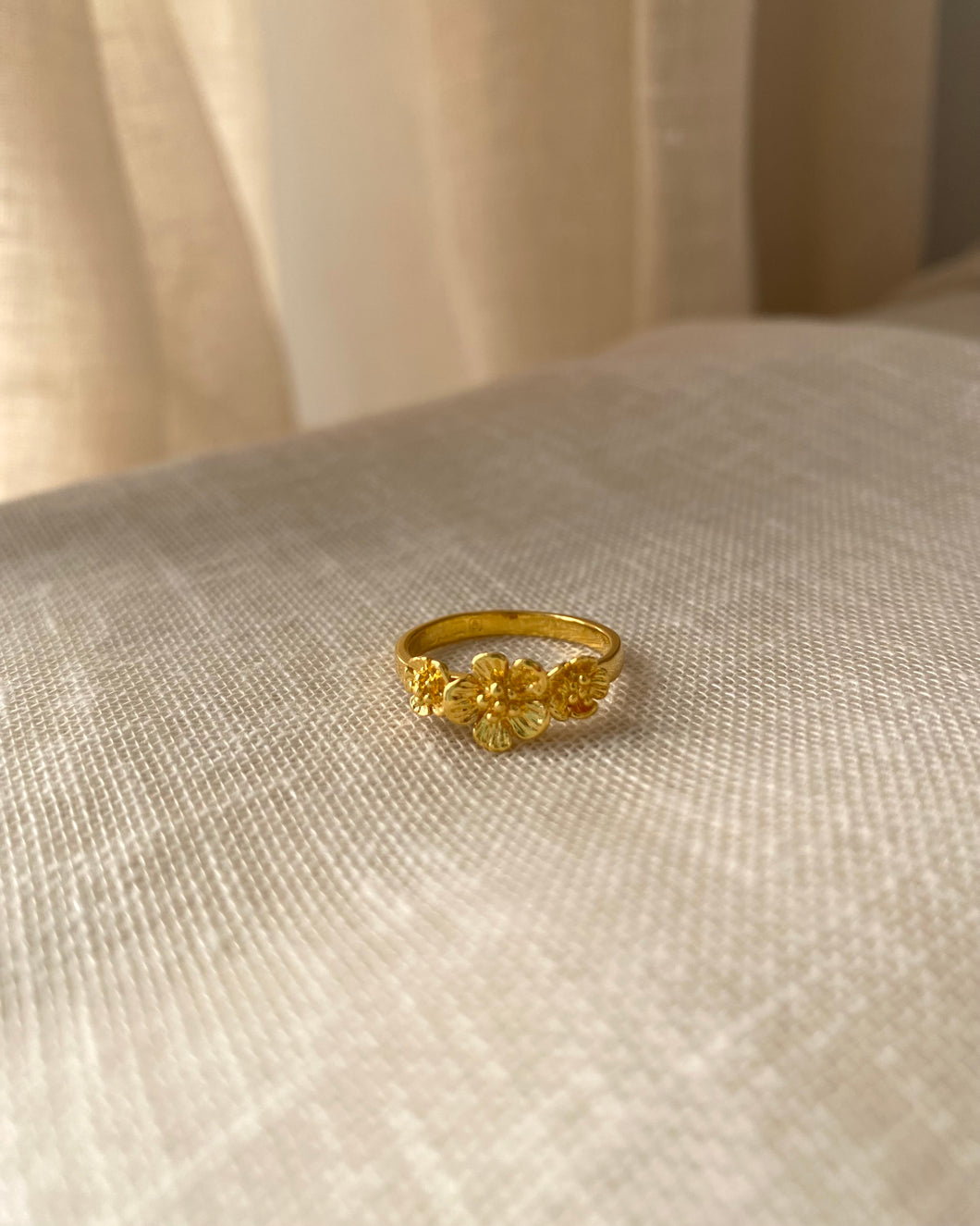 Bague fleurs vintage