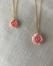 Load image into Gallery viewer, Pink Pearly Rose Necklace
