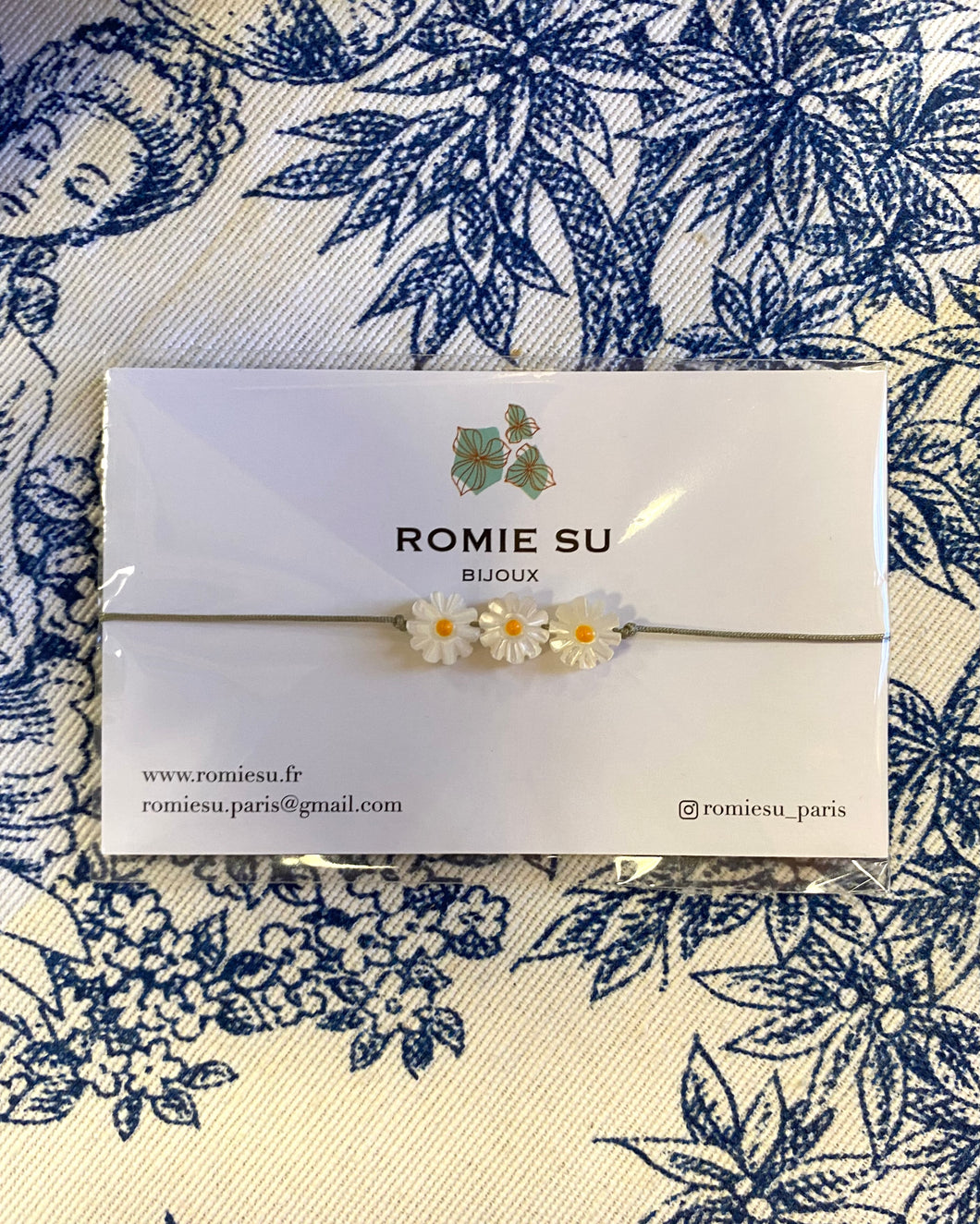 Bracelet 3 Marguerite nacrée