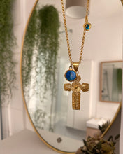 Load image into Gallery viewer, Vintage Flora Cross Necklace
