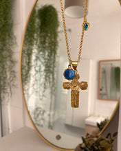Charger l&#39;image dans la galerie, Collier Croix Flore vintage
