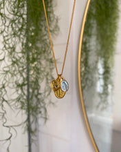 Load image into Gallery viewer, Vintage enameled Virgin Mary trio necklace
