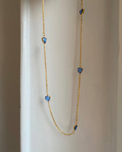 Load image into Gallery viewer, Vintage Blue Heart Long Necklace
