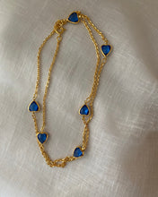 Load image into Gallery viewer, Vintage Blue Heart Long Necklace
