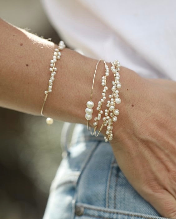 Bracelet Perles blanches