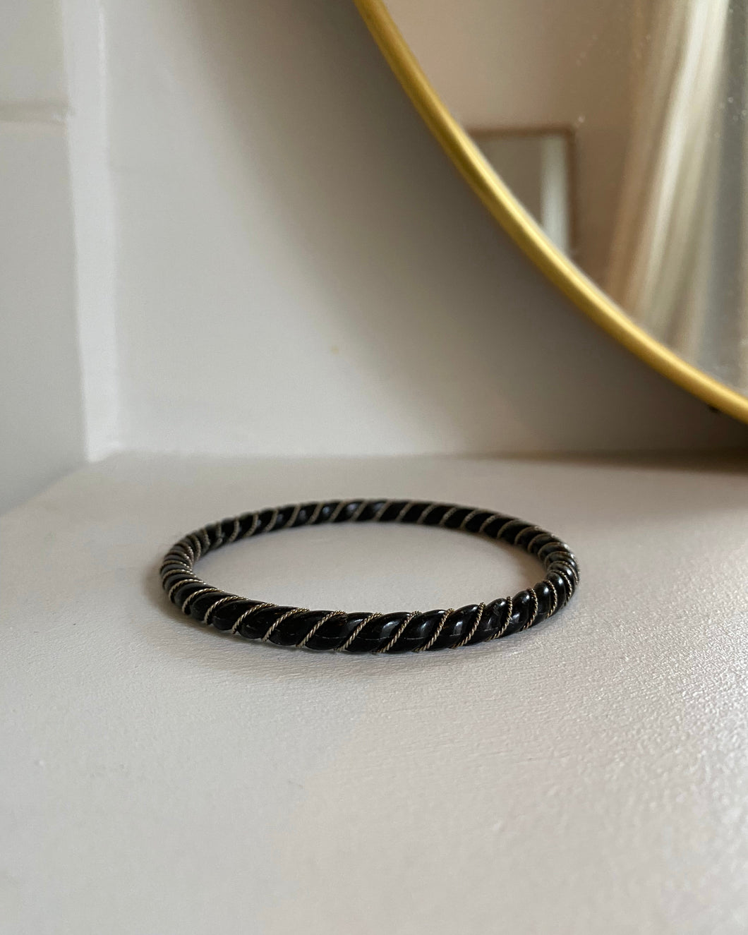 Bracelet vintage Capucine torsadé noir