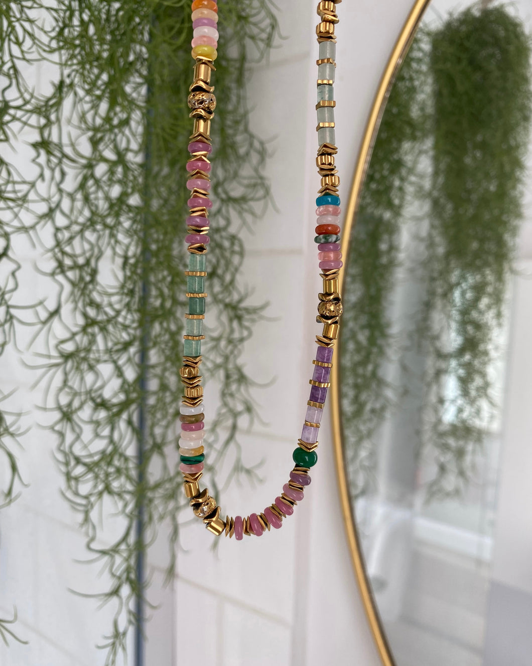 Collier Coralie pierres multicolor