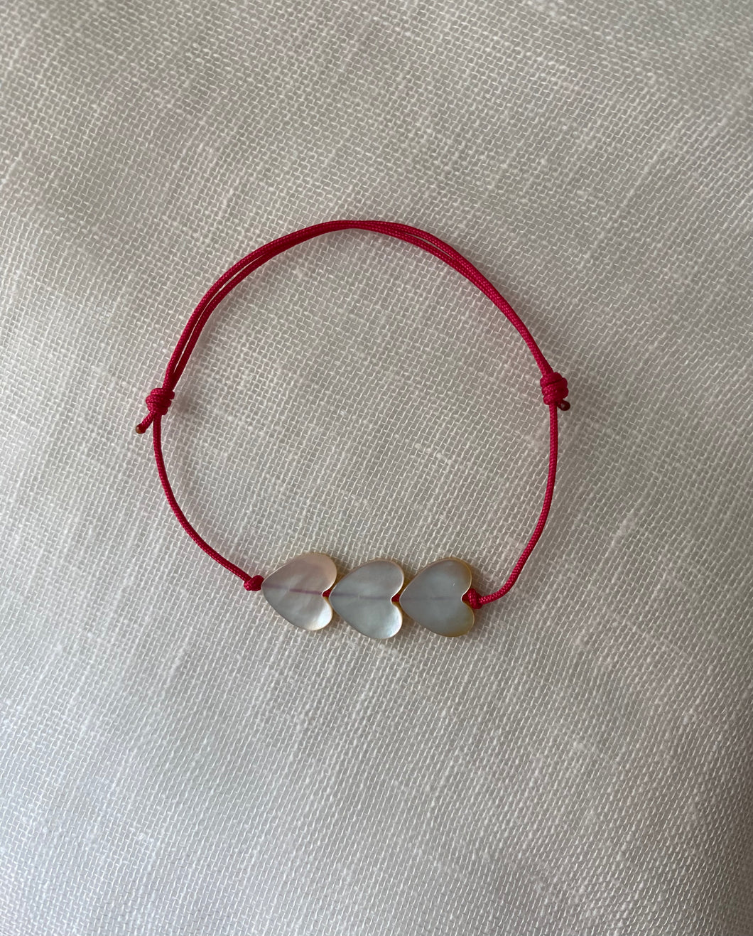 Bracelet coeur nacré multiples