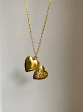 Charger l&#39;image dans la galerie, Collier Coeur + fleur vintage réédition
