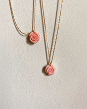 Load image into Gallery viewer, Pink Pearly Rose Necklace
