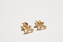 Load image into Gallery viewer, Boucles d’Oreilles Croix Strass
