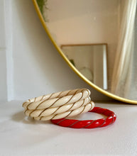 Charger l&#39;image dans la galerie, Bracelet vintage Capucine torsadé couleur ivoire
